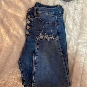 Gap button fly skinny jeans